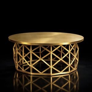 sculptural brass coffee table