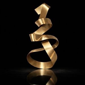 luxury 3d geometric handcrafted natural brass wall sculpture (copy)