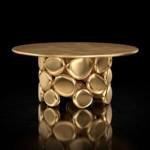 contemporary sculpted brass coffee table (copy)