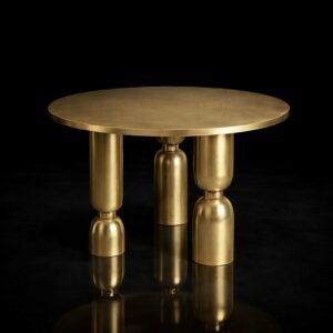 Brass Architectural Statement Dining Table