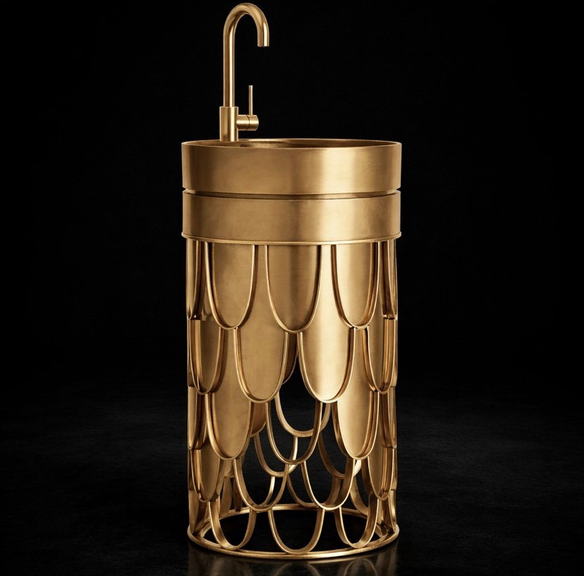 handmade brass bathroom fixtures sink and accessories