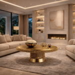 bubble brass coffee table sculptural handmade design